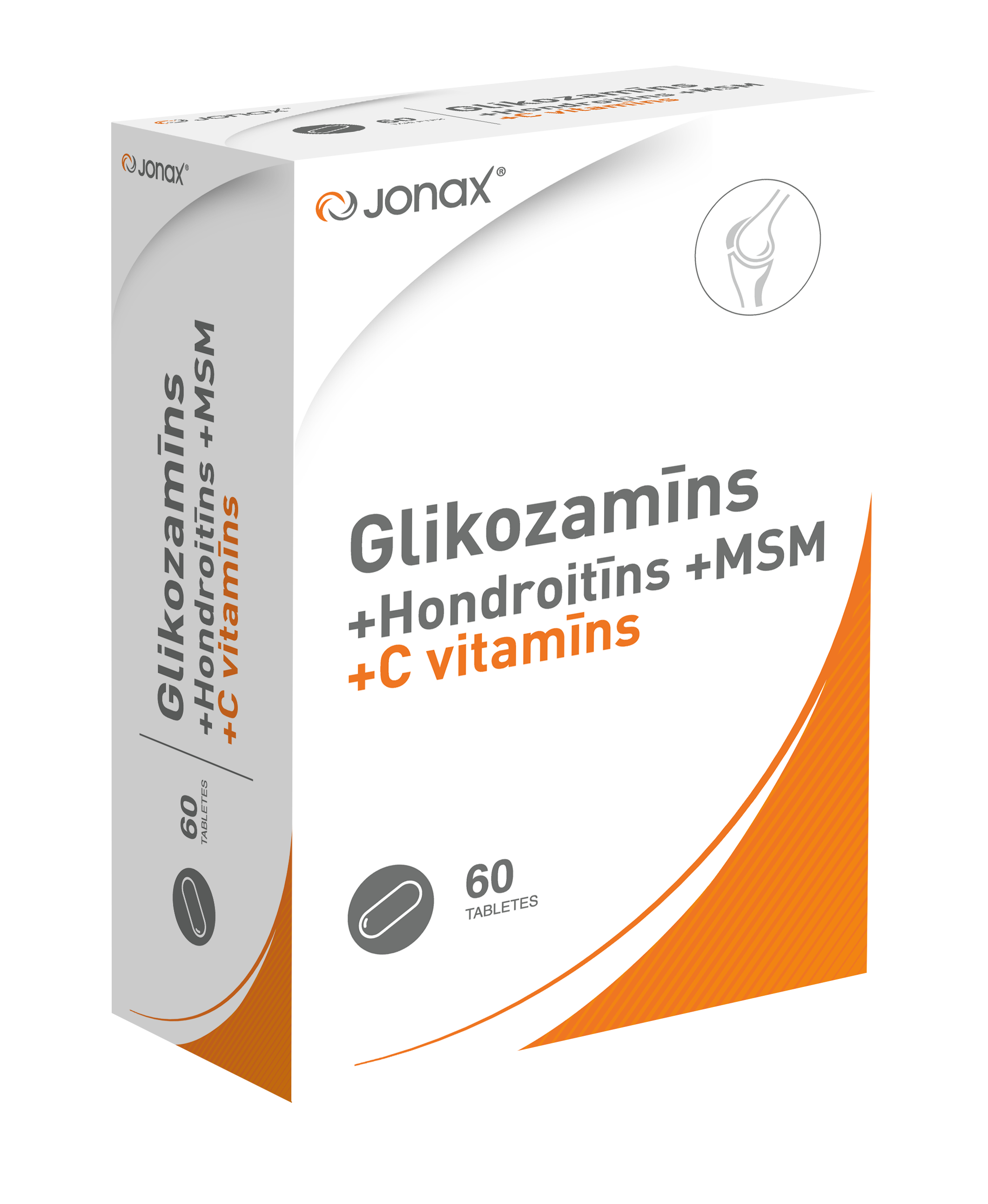 Glikozamīns + Hondroitīns + MSM + C vitamīns N60